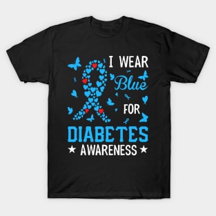 I Wear Blue For Diabetes Awareness T-Shirt